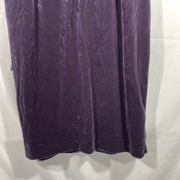 NEW $159 Alex Evenings [SZ 10 ] Side Ruched Velvet Dress in Amethyst‎ - Picture 12 of 12